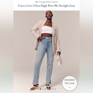 Curve Love Ultra High Rise 90s Straight Jean. Size 30/10 short length.